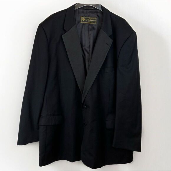 VTG LORO PIANA CALVIN KLEIN Men 52R‎ Tuxedo SUPER 120s Wool Jacket Blazer 5022 - Picture 1 of 16